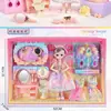 Juguete de muñeca multiarticulada para jugar a la casita 009-9 set de muñecas muñeca de tocador con espejo serie al por mayor