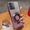 Ouro Rosa Compatível com vivo S12 e S12 Pro Capa de Silicone, Proteção Completa à Prova de Choque Capa de Telefone Transparente