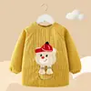 Babeo impermeable de pana de manga larga para otoño e invierno, diseñado para usarse al revés, para comer y proteger la ropa de las manchas