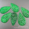 Aretes ricos de flor hueca gota de agua al por mayor aretes de jade malayo accesorios colgantes de jade accesorios para ropa al por mayor