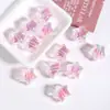 16mm Corazón de Caramelo Transparente Estrella Cuentas Sueltas Iridiscentes Agujero Recto Cuentas para Manualidades Hecho a Mano DIY Cadena de Teléfono Adorno Material
