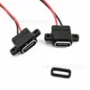 Conector Fêmea Tipo-C Montado com Parafuso de 90 Graus com Abas, 2P com Cabo, Power Bank, Fechadura Inteligente de Porta, Conector Fêmea de Carregamento para Instrumento de Beleza