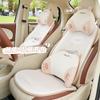 Soporte Lumbar y para Reposacabezas de Coche Lluvia Azul Conejito Lindo Almohada Cervical para Coche de Espuma Viscoelástica Cojín Cómodo para Coche Universal para Todas las Estaciones