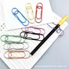 Clip de metal de colores para bolígrafo, Clip para papel con forma de corazón, Clip para encuadernar de cuaderno, Clip de presión