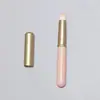Pincel de Labios de Silicona con Tapa, Venta al por Mayor de Fabricante, Mango de Plástico, Mini Portátil para Brillo de Labios, Bálsamo Labial, Pincel Mezclador de Labios Maquillaje