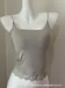 Camisole Vest de Renda Quente Escovado para Outono e Inverno para Mulheres, Camada Base, Alças Finas, Bojos Integrados, Roupa Íntima, Top Camada Externa, Tendência