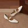Elegantes Zapatos Mary Jane de Tacón Bajo ~3.5Cm para Mujer, Nuevo Modelo 2026, Correa Única, Tallas 33-43, Tallas Grandes Transfronterizas