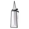 Bolsa de regalo de boda exclusiva transfronteriza para el Equipo de la Novia con lazo de cinta blanco y negro, bolsa de mano para fiesta