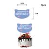 Decoración de Fiesta Temática de Gatos para Mascotas de Amazon Inserto de Tarjeta para Pastel de Gato Bandera de Cara de Gato de Cumpleaños Globo de Guirnalda