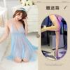Pijama Sexy de Lencería Nocturna Traje para Mujer Traje Sexy de Tentación Europeo y Americano Malla de Encaje con Tirantes Transparentes Latino