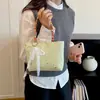 Bolsa de mão doce de moda com estampa de bolinhas e estrelas estilo coreano de alta aparência, bolsa de presente com laço da moda, bolsa tote estilosa