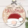 Decoração de Natal Personalizada Transfronteiriça Atividade de Contagem Regressiva de Madeira Enfeites de Árvore de Natal Presentes de Natal Artesanato em Madeira