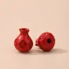Pingente de Contas Soltas Ruyi Fu Gourd com Alto Teor de Cinábrio Padrão de Nuvem Auspiciosa Contas do Ano de Nascimento DIY Joias Atacado