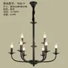 Luminária de Sala de Estar Vintage Estilo Francês, Luminária de Quarto Luxo Preto Estilo Americano, Lustre Velas de Design para Quarto Sala de Jantar