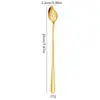 Cuchara Mezcladora de Acero Inoxidable 304, Cuchara Larga para Cócteles, Cuchara para Hielo, Cuchara para Café, Cuchara para Miel, Espátula para Postres, Cuchara de Alta Gama