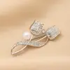 Estilo Coreano de Alta Gama Moda Ramillete Broche Trébol de Cuatro Hojas Accesorios para Ropa Broche para Mujer Verde