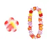 Fiesta de Cumpleaños Tela de Poliéster Juego de Guirnaldas de Colores Fiesta Navideña Guirnalda de Colores Anillo Grueso para el Cuello Hawaiano