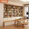 Librero de pared a pared, gabinete de almacenamiento de madera maciza, escritorio para estudiante, librero de pie, gabinete de almacenamiento, estantería, gabinete estrecho