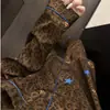 Moda Tendência Primavera e Outono Nova Cor Coração de Menina Bloco de Cores Estrela Bordada Estampa de Leopardo Hello Kitty Seda de Gelo Manga Longa Roupa de Dormir Feminina