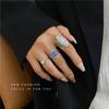 Set Combinado de 8 Piezas Diseño Nicho Estilo Cool ins Anillo Distintivo para Dedo Índice Articulado Trendy Joyería para Mujer Estilo Fotográfico Callejero para Mujer