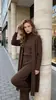 Conjunto de punto casual chic estilo nuevo de otoño e invierno de Amazon transfronterizo: conjunto de tres piezas: chaleco sin mangas, cárdigan suéter y pantalones