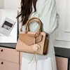Bolso de Mano Elegante con Textura de Gama Alta para Mujer 2026 Nueva Moda Bolso Pequeño Cuadrado de Hombro de Moda Bolso Cruzado de Moda