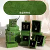 Caja de Almacenamiento de Joyería con Lazo Verde al por Mayor en Stock Caja de Empaque para Anillos, Collares, Aretes, Clavos para Orejas, Pulseras
