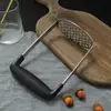 Amazon más vendido prensa de patatas de acero inoxidable machacador de puré manual prensa de verduras y frutas jugo suplemento de comida para bebés machacador de patatas