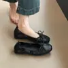 Primer Encuentro Temporada Lazo Suave Otoño Nuevo Estilo Zapatos Planos de Ballet Boca Baja Suela Suave Rollo de Huevo Zapatos Rojos Pequeños Versátiles