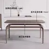 Mesa de Comedor Kaitingbao Color Nogal Madera Maciza Pizarra para Uso Doméstico, Rectangular, Simple y Lujosa, Adecuada para Apartamentos Pequeños