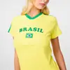 Verano 2026 Tops Cortos para Mujer Camiseta Bordada con Bandera de Letras Nacionales Jersey del Mundial Venta al por Mayor Comercio Exterior Y2K