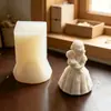 Molde de silicona para vela de niña sosteniendo a un bebé con temática del Día de la Madre, adorno de figura humana de yeso para aromaterapia DIY, molde de resina