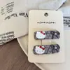 Pinza para el pelo de gatito a cuadros geométricos para niños Nian Nian, Pinza para el pelo, Pinza lateral, Pinza Bb