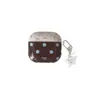 Funda Protectora para Auriculares AirPods 4ª Generación, con Diseño de Cuadros Marrones y Azules, Lunares y Estrellas, Adecuada para Apple AirPods Pro2
