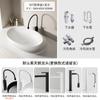 Lavabo de mesa creativo con forma de huevo para el hogar, lavabo de estilo crema para balcón, lavabo de arte de cerámica para apartamento pequeño, lavabo individual