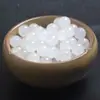 Jade Blanco de Seda Dorada de Xinjiang Natural Cuentas Sueltas Tira Larga Cuentas Redondas de Jade Blanco Accesorios para Manualidades Collar con Cuentas Pulsera Producto Semi-Terminado