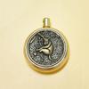 Pure Brass Zodiac Turn Money Lucky Treasure Single-sided Money Pendant Pendant Stall Keychain Handle