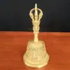 Suprimentos para Templos Budistas de Xizang, Sino Vajra de Latão com Cinco Pontas, Sino Vajra de Cinco Pontas Nepales e Maço Vajra, Instrumento de Ritual Tântrico, Sino Ritual