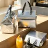 Bolsas aisladas de papel de aluminio brillante plateado, bolsas desechables para llevar, bolsas hechas a medida, bolsas de tela no tejida comerciales