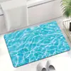 Tapete de Chão de Lama de Diatomáceas com Efeito Visual de Ondas do Oceano de Verão Tapete de Banheiro Absorvente Antiderrapante Tapete para Pés Fácil de Limpar Tapete de Entrada