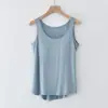 Colete Modal Novo Estilo Verão com Bojo para Mulheres, Cor Sólida, Caimento Solto, Emagrecedor, Tamanho Grande, Top para Casa
