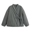 Atacado de Roupas Femininas Estilo Europeu e Americano Transfronteiriças 2024 Novo Retro de Botão Duplo Estilo Kimono Casual Versátil Solta Jaqueta de Manga Longa