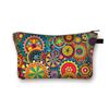 Bolsa de cosméticos com flor arco-íris nova transfronteiriça estilo ins bolsa de armazenamento de grande capacidade de aparência bonita Clutch de viagem bolsa portátil