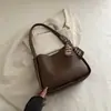 Moda Outono e Inverno 2025 Novo Design Versátil Couro Macio Grande Capacidade Bolsa de Ombro Única Bolsa Tote Saco