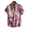 Comercio exterior transfronterizo nueva moda casual para hombre talla grande camisa de manga corta con estampado 3D, camisa de hombre