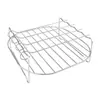 Freidora de Aire con Brochetas, Rejilla Rectangular de Doble Olla para Cocinar al Vapor, Soporte de Acero Inoxidable para Barbacoa, Parrilla de Barbacoa, Freidora de Aire