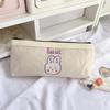 Bolsa de Lona Corazón Femenino Gran Capacidad Bolsa de Papelería para Niñas Linda Estuche Simple para Lápices para Niñas de Primaria