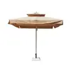 Sombrilla de Aluminio para Exteriores, Sombrilla para Piscina Exterior y Playa, Sombrilla de Metal de Aleación de Aluminio de Doble Techo con Mástil Central para Cafetería Comercial