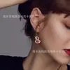 Pendientes de Calabaza con Forma de Unicornio de Gama Alta para Mujer, Ágata Verde, Ágata Roja, Diseño Hueco con Borla, Joyería de Moda al por Mayor Ins