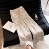 Pantalones Casuales de Cintura Elástica Estampado de Leopardo Estilo Retro Americano para Mujer, Nuevos, Holgados, Versátiles, con Caída, de Pierna Ancha, hasta el Suelo